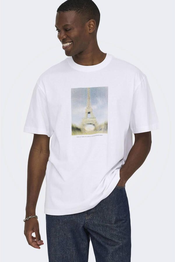 ONLY & SONS relaxed T-shirt wit