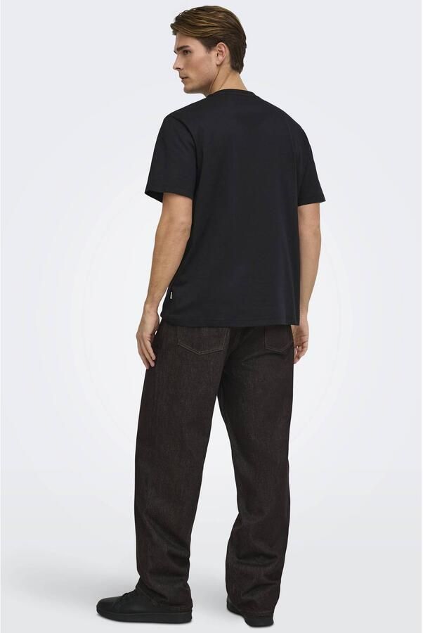 Only & Sons relaxed fit T-shirt van puur katoen model 'FRED LIFE'