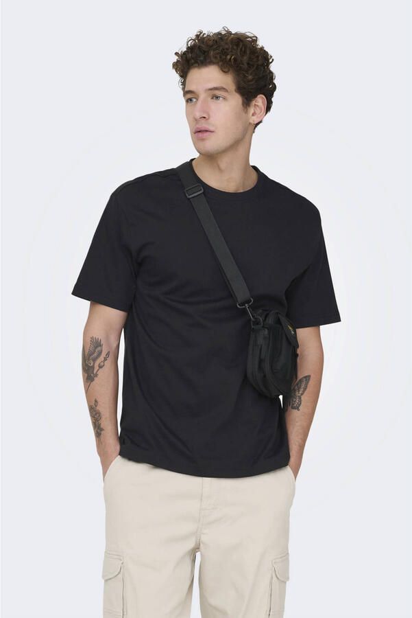 Only & Sons relaxed fit T-shirt van puur katoen model 'FRED LIFE'