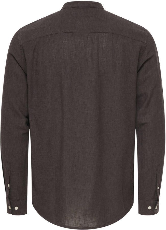 ONLY & SONS slim casual overhemd met linnen bruin - Foto 2