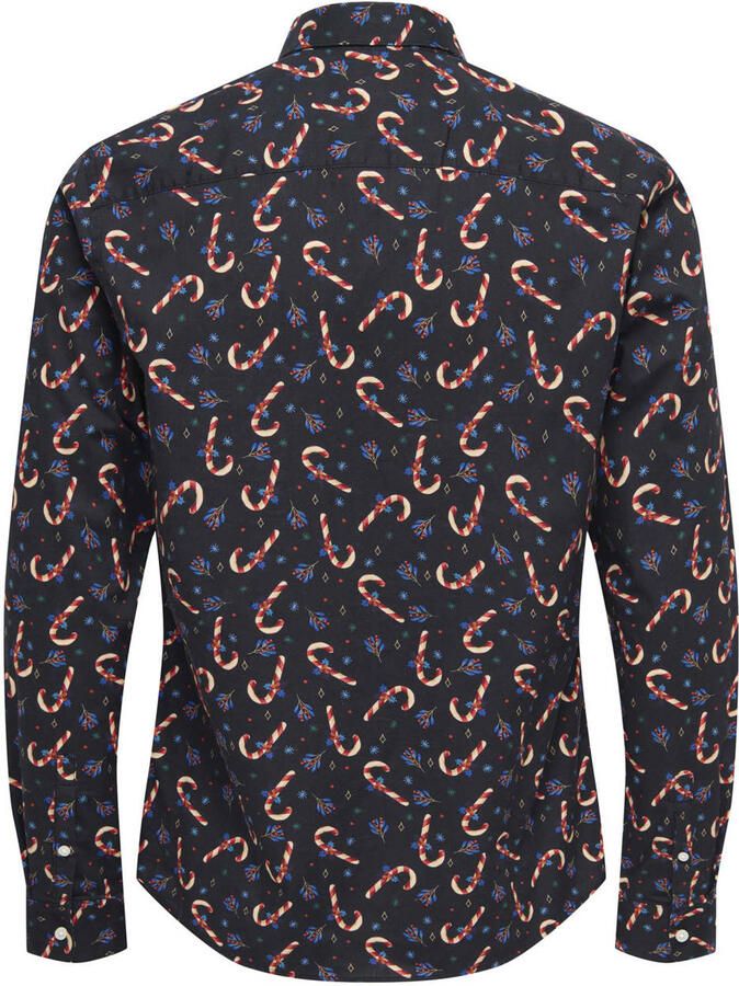 ONLY & SONS slim casual overhemd zwart - Foto 2