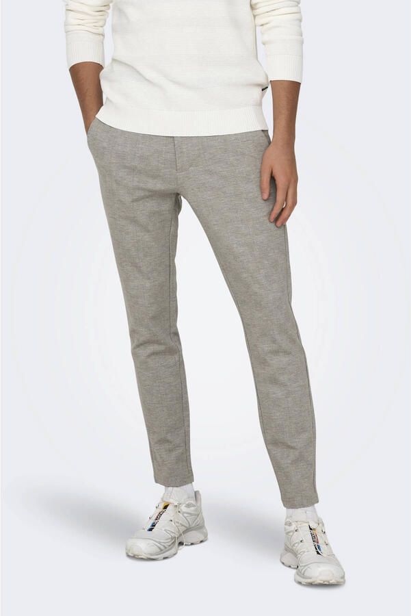 Only & Sons Slim tapered stoffen broek met steekzakken model 'MARK'