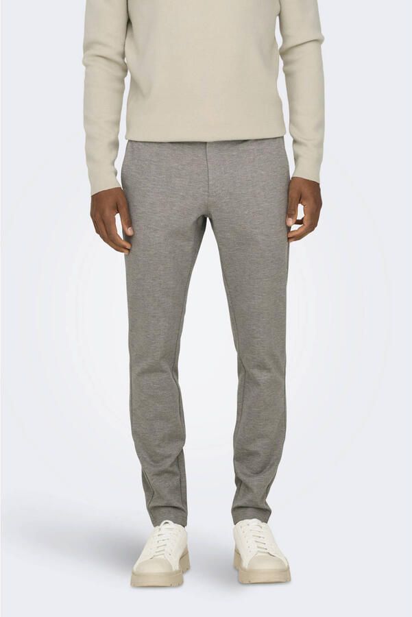 Only & Sons Tapered fit broek met knoop- en ritssluiting model 'MARK'