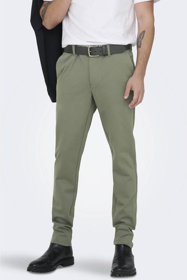 Only & Sons Tapered fit stoffen broek met achterzakken model 'MARK'