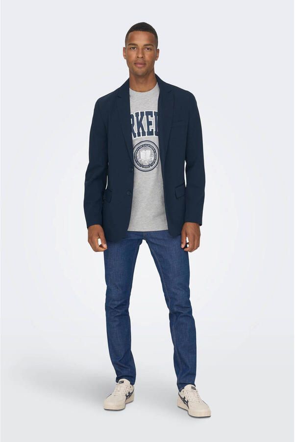 Only & Sons Stijlvolle Jas voor Mannen Blue Heren