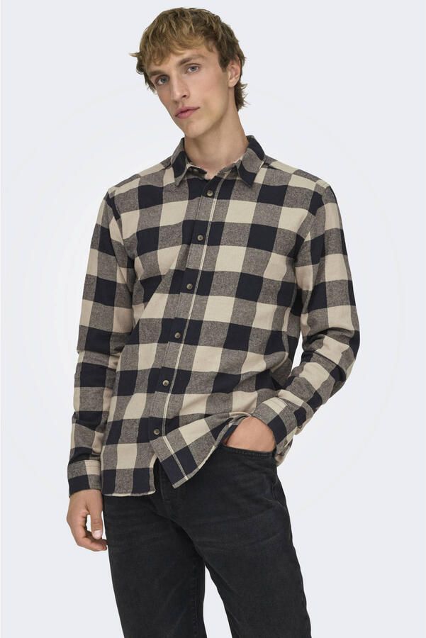 Only & Sons Overhemd Lange Mouw Only & Sons ONSGUDMUND LIFE LS CHECKED SHIRT - Foto 3