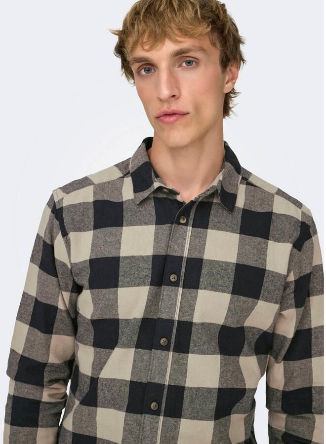 Only & Sons Overhemd Lange Mouw Only & Sons ONSGUDMUND LIFE LS CHECKED SHIRT - Foto 2