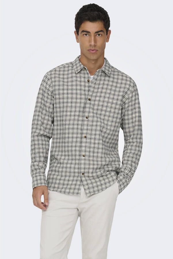 Only & Sons Slim fit vrijetijdsoverhemd van 100% katoen model 'GUDMUND'