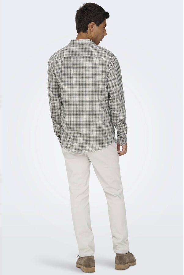 Only & Sons Slim fit vrijetijdsoverhemd van 100% katoen model 'GUDMUND' - Foto 3