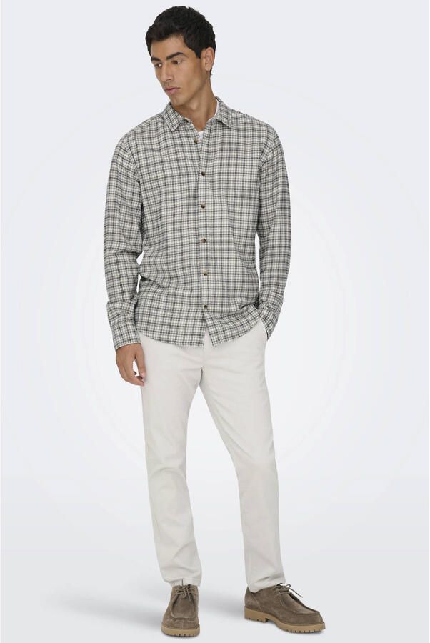 Only & Sons Slim fit vrijetijdsoverhemd van 100% katoen model 'GUDMUND' - Foto 2