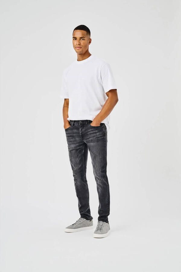 Only & Sons Slim fit jeans Met zwarte wassing loom Black Heren