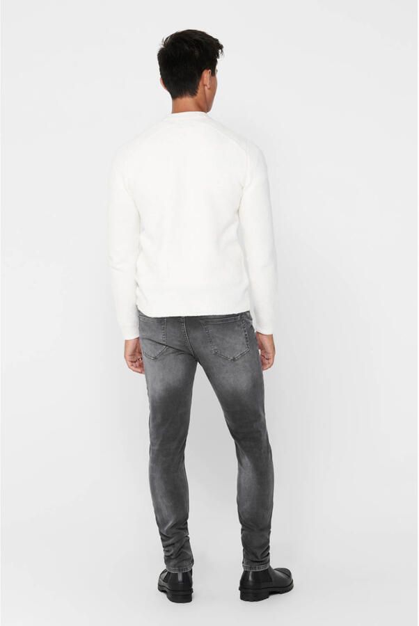 Only & Sons Slim fit jeans van sweatdenim model 'Loom' - Foto 3