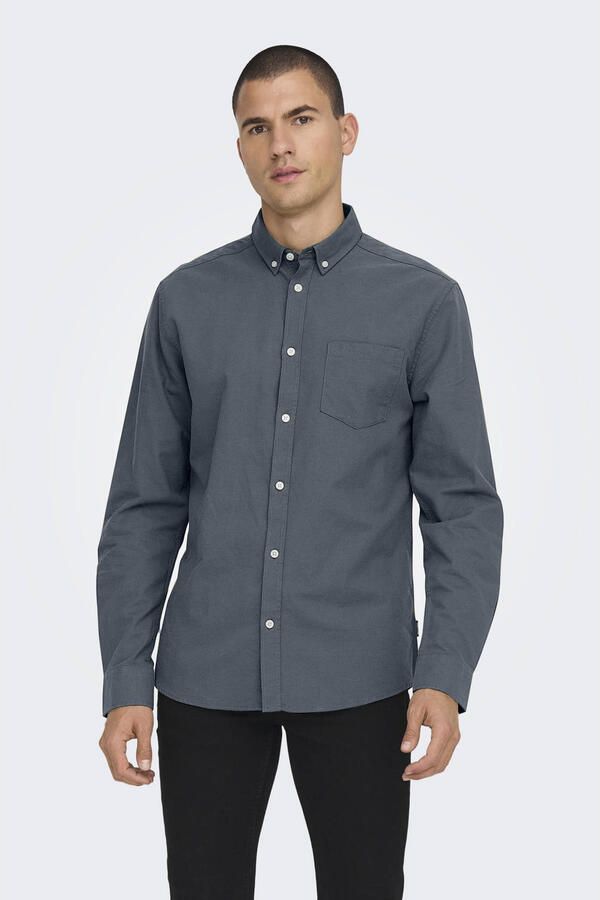 ONLY & SONS Overhemd met lange mouwen ONSALVARO SLIM LS OXFORD SHIRT NOOS - Foto 3