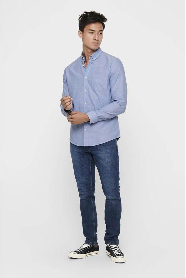 ONLY & SONS Overhemd met lange mouwen ONSALVARO SLIM LS OXFORD SHIRT NOOS - Foto 3