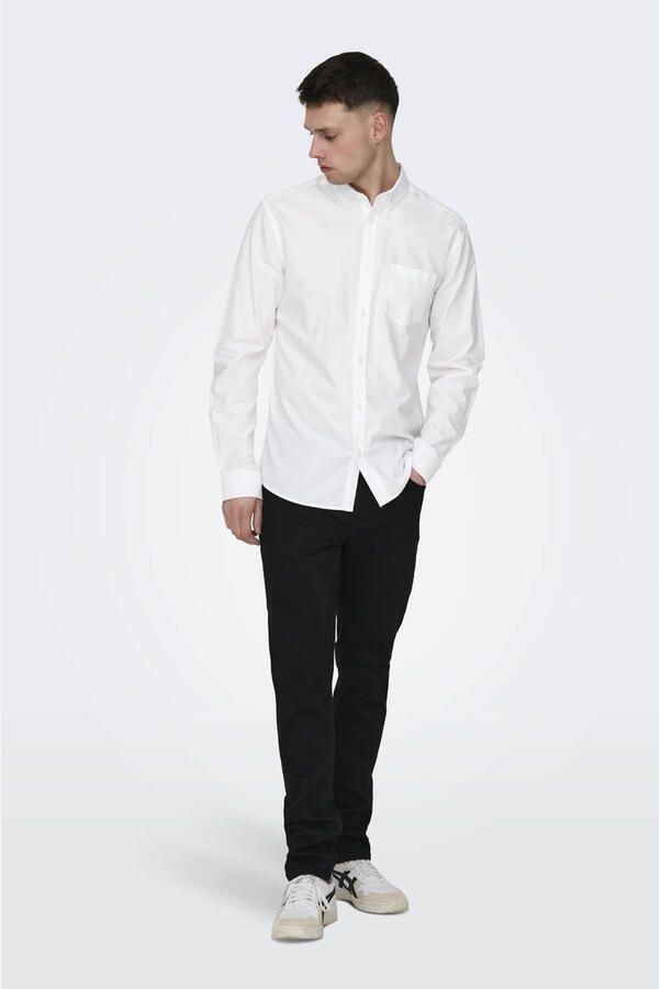 ONLY & SONS Overhemd met lange mouwen ONSALVARO SLIM LS OXFORD SHIRT NOOS