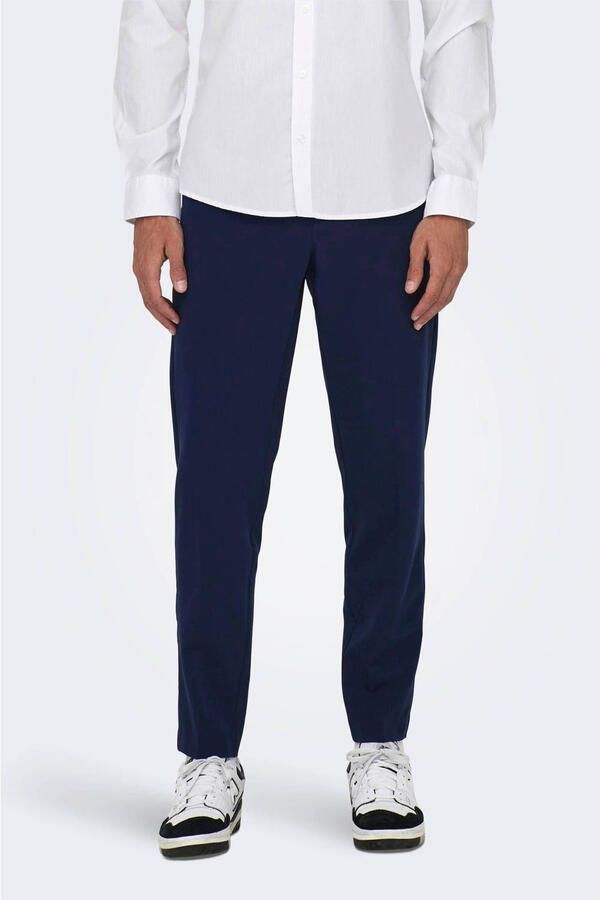 ONLY & SONS slim fit pantalon ONSEVE donkerblauw - Foto 2