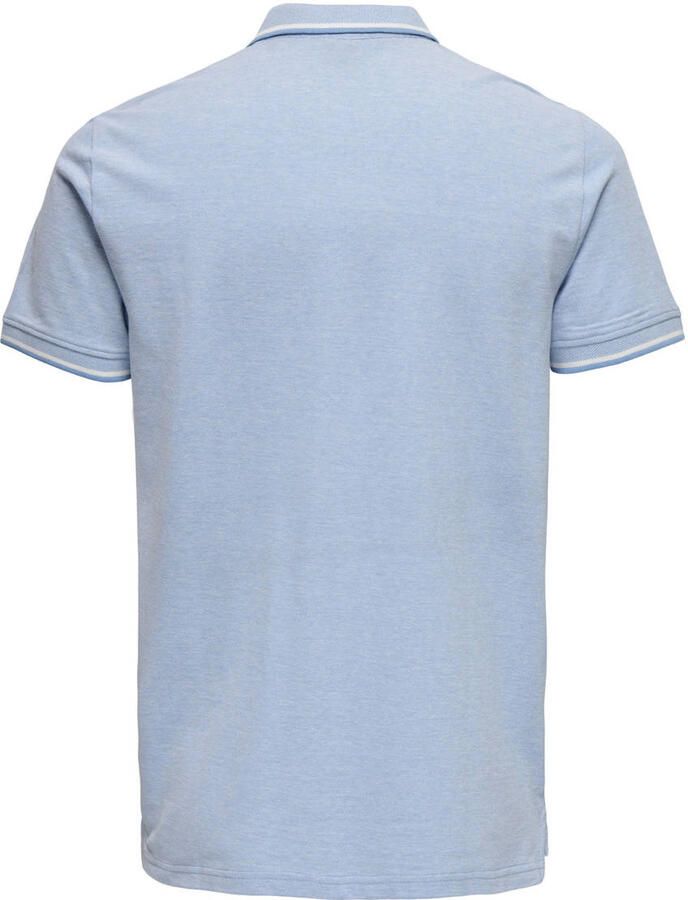 ONLY & SONS slim fit polo ONSFLETCHER met logo marina