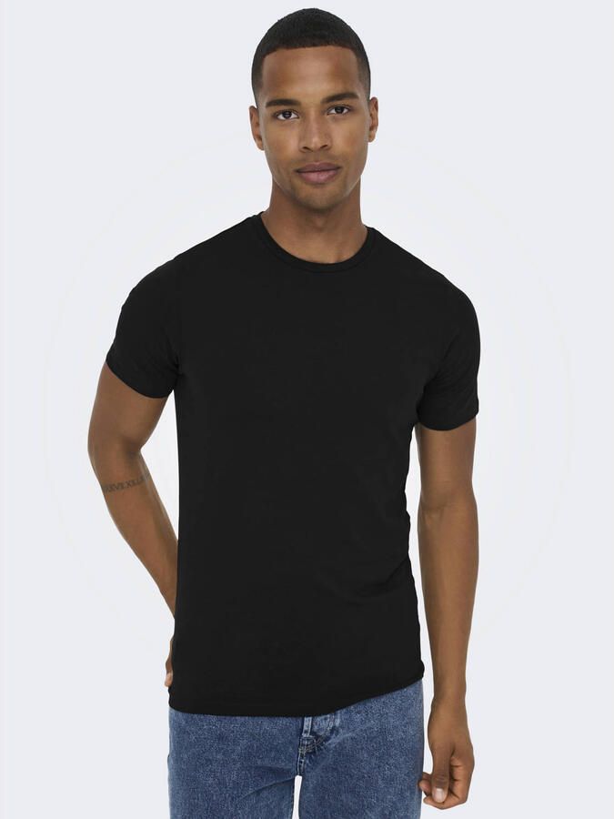 ONLY & SONS T-shirt ONSBASIC SLIM O-NECK 2-PACK NOOS (set 2-delig) - Foto 2