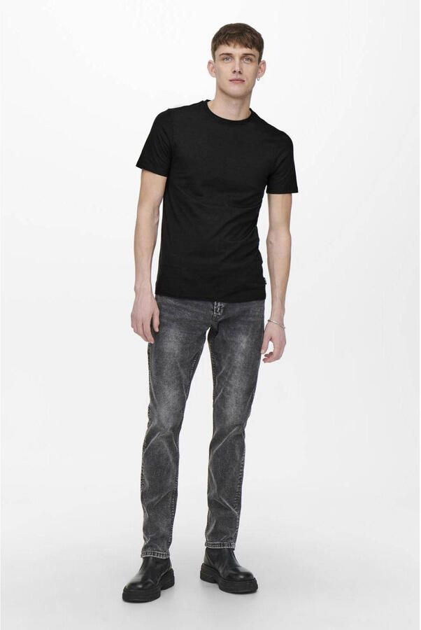 ONLY & SONS T-shirt ONSBASIC SLIM O-NECK 2-PACK NOOS (set 2-delig)