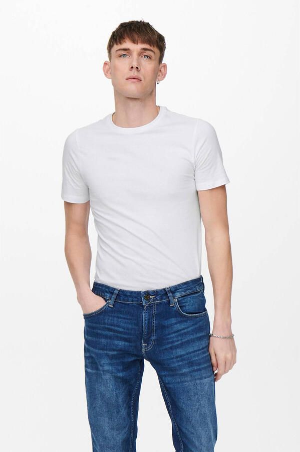 ONLY & SONS T-shirt ONSBASIC SLIM O-NECK 2-PACK NOOS (set 2-delig) - Foto 2