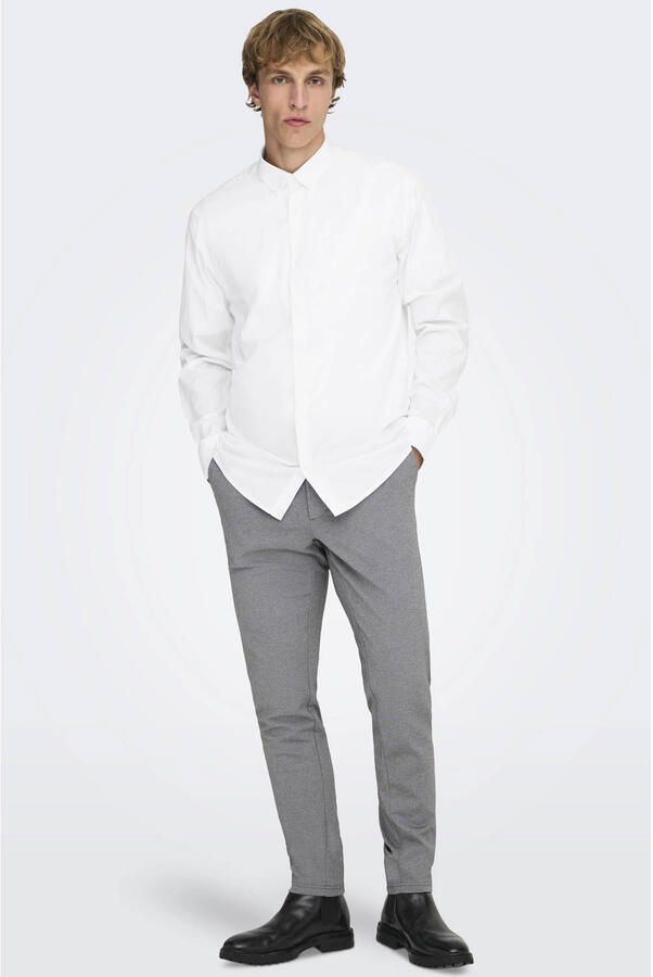 ONLY & SONS slim zakelijk overhemd wit - Foto 3