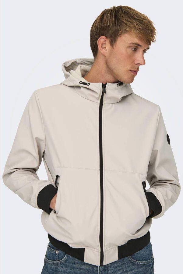 ONLY & SONS softshell jas beige