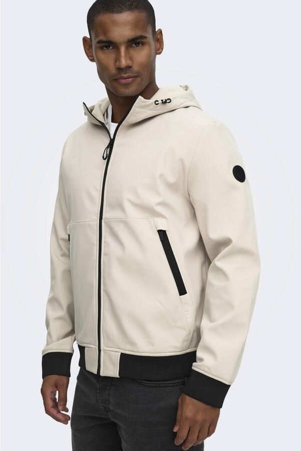 ONLY & SONS softshell jas beige - Foto 2