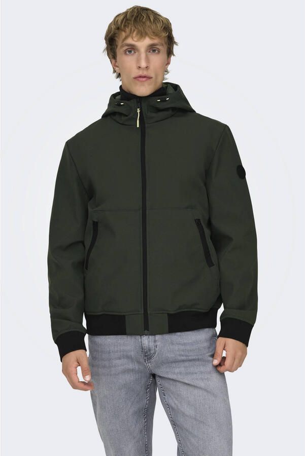 Only & Sons Gewatteerde jas met capuchon Gray Heren - Foto 1