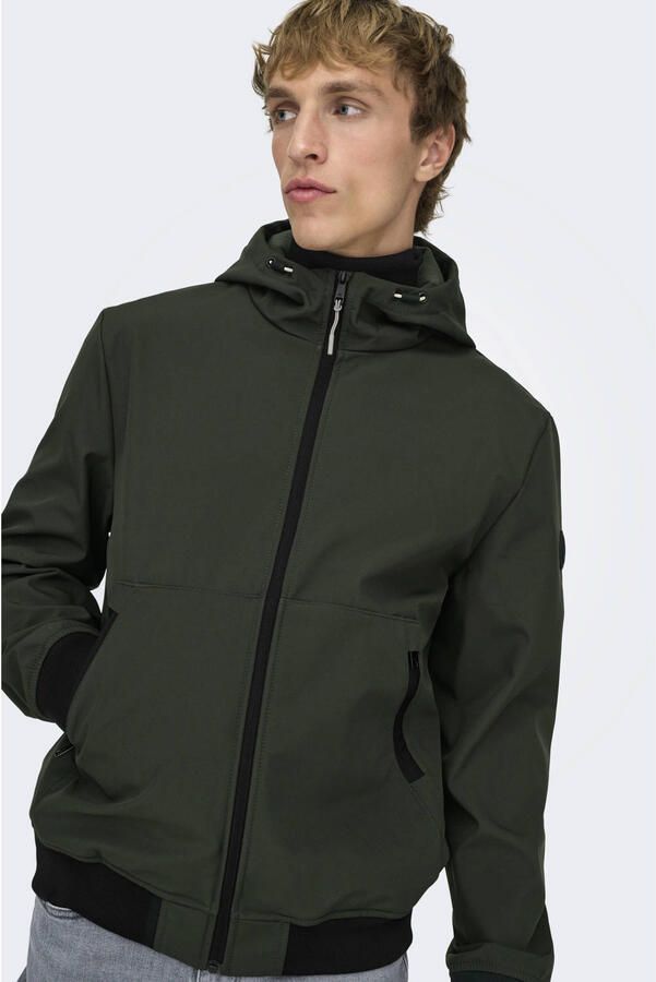 Only & Sons Gewatteerde jas met capuchon Gray Heren - Foto 2