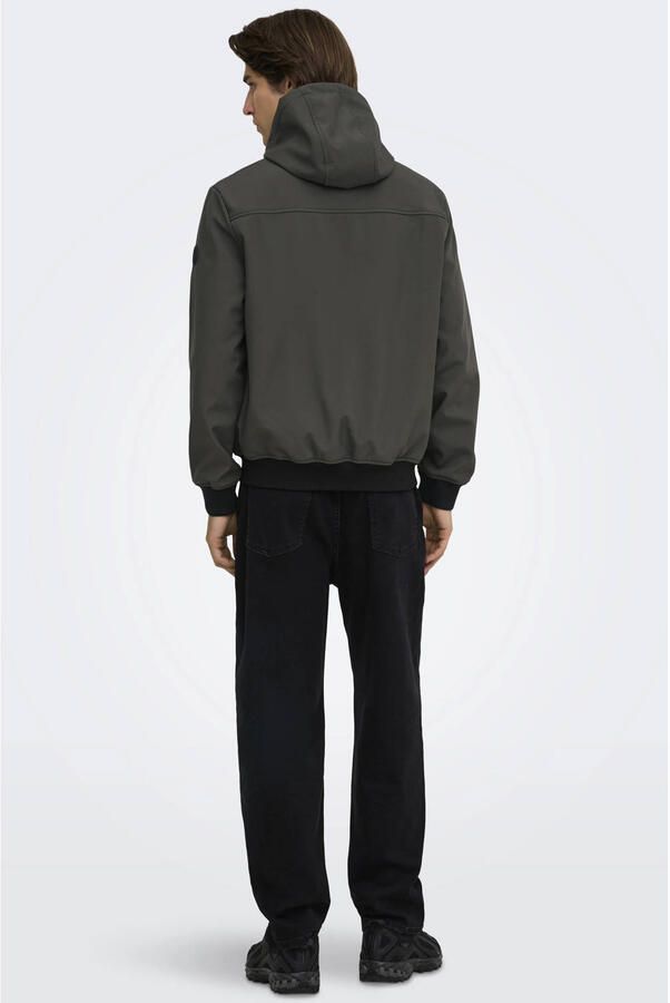ONLY & SONS softshell jas donkergroen - Foto 2