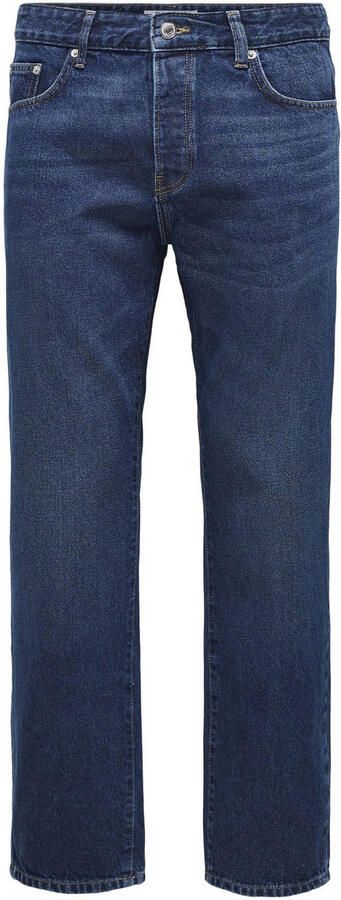 ONLY & SONS straight leg jeans ONSEDGE dark blue denim