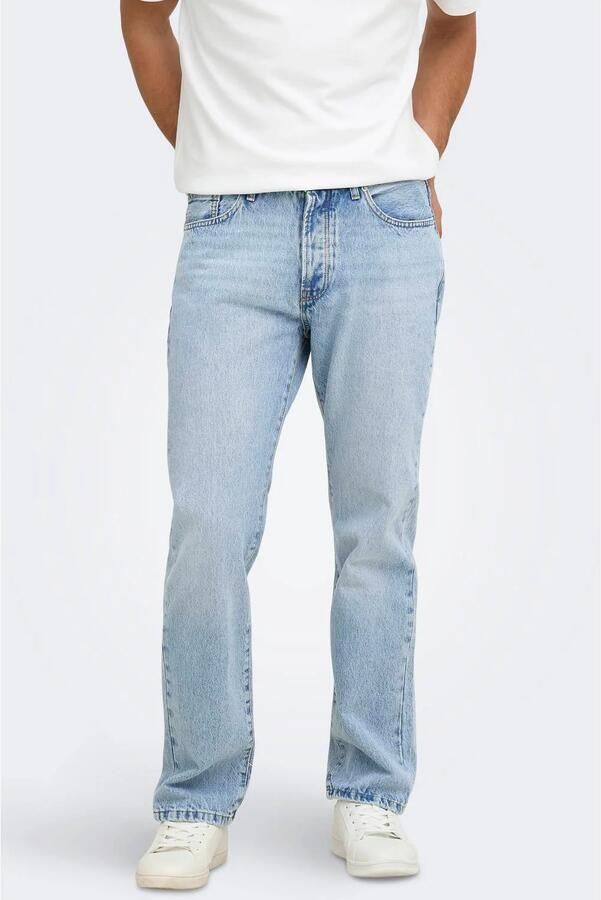 ONLY & SONS Regular fit jeans ONSEDGE STRAIGHT BROMO 0017 DOT DNM NOOS - Foto 3