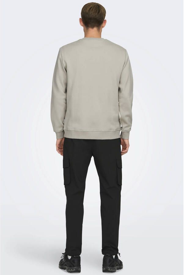 Only & Sons Heren Crew Neck Sweatshirt Gray Heren - Foto 3
