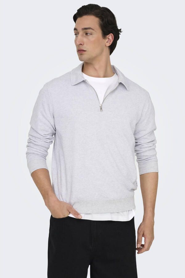 Only & Sons David Half Zip Sweater Heren - Foto 2
