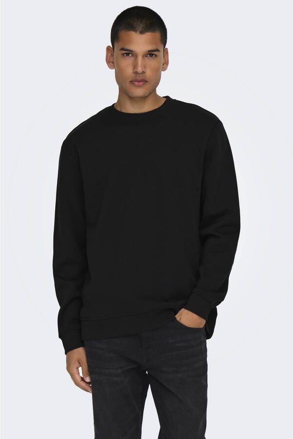 Only & Sons Heren Crew Neck Sweatshirt Black Heren