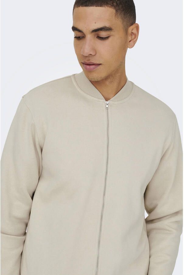 Only & Sons Regular fit sweatjack van katoenmix model 'CERES'