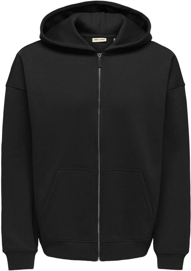 ONLY & SONS sweatvest zwart