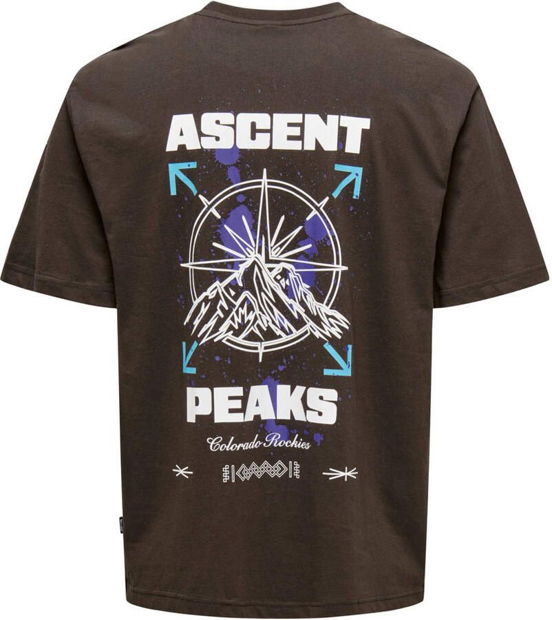 ONLY & SONS T-shirt bruin