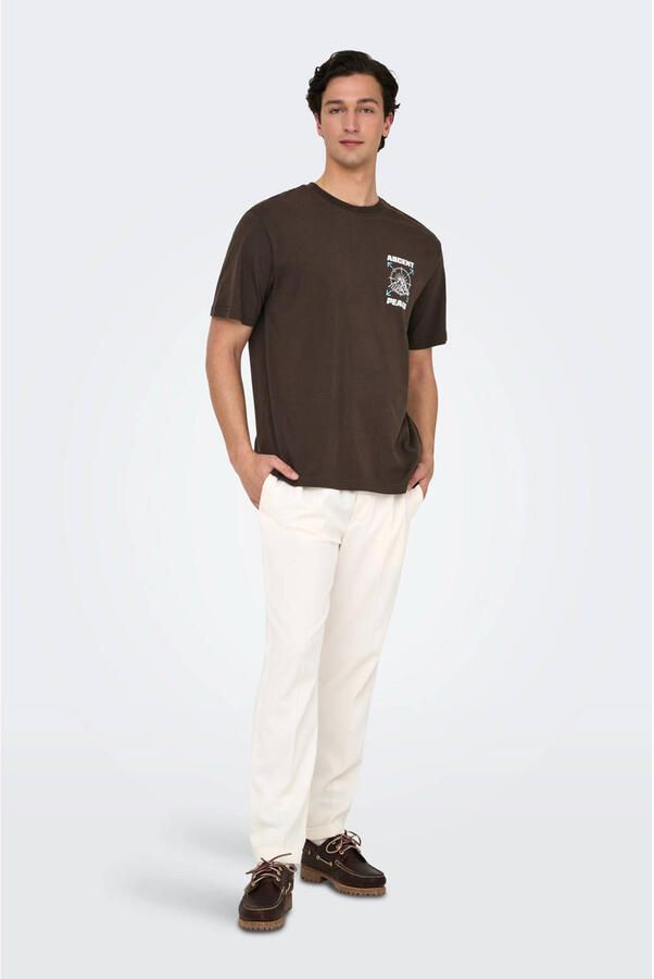 ONLY & SONS T-shirt bruin - Foto 2