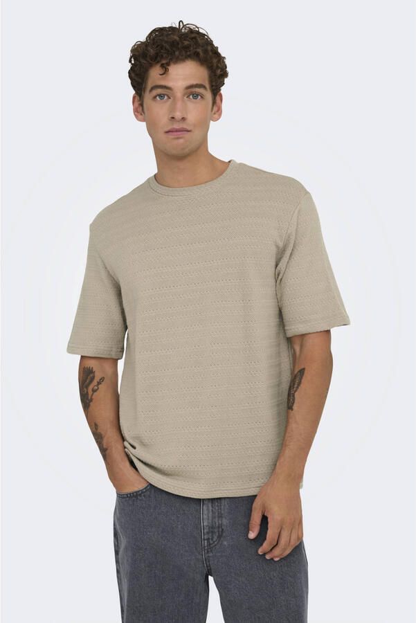 Only & Sons T-shirt met broderie anglaise model 'GIVO' - Foto 2