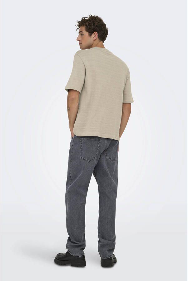 Only & Sons T-shirt met broderie anglaise model 'GIVO'