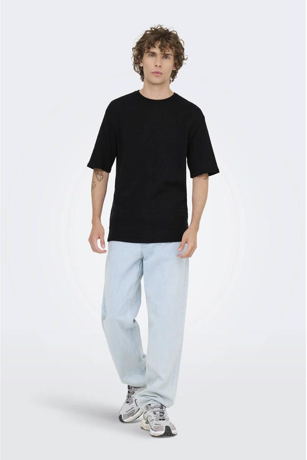 Only & Sons T-shirt met broderie anglaise model 'GIVO'