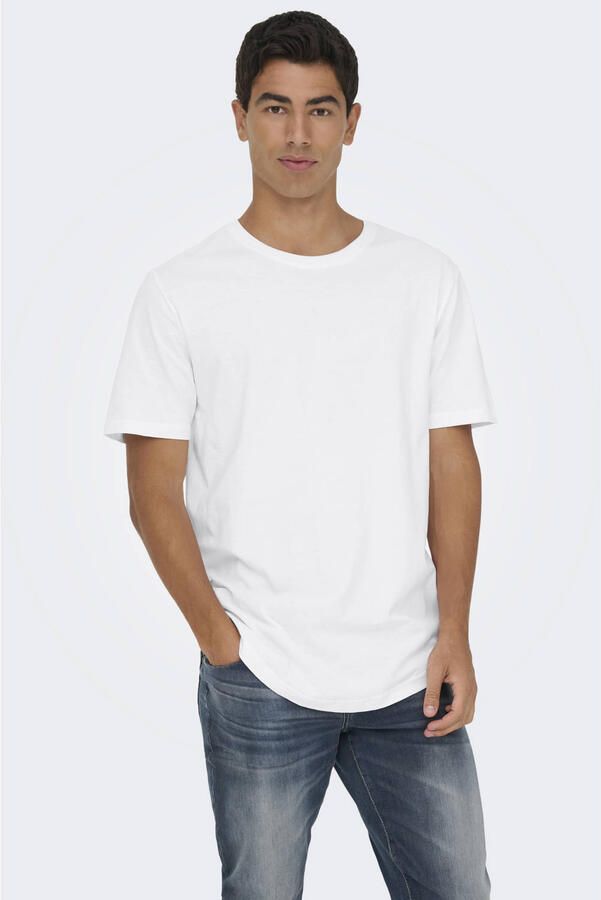 ONLY & SONS T-shirt ONSMATT (set van 3) blauw