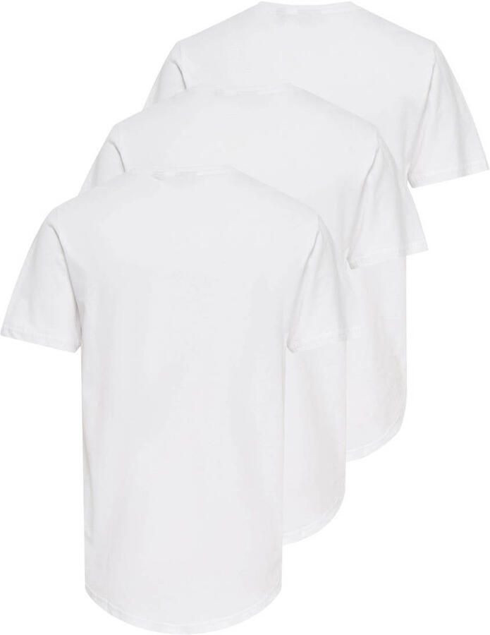 ONLY & SONS Shirt met ronde hals ONSMATT LONGY SS TEE 3-PACK (set 3-delig)