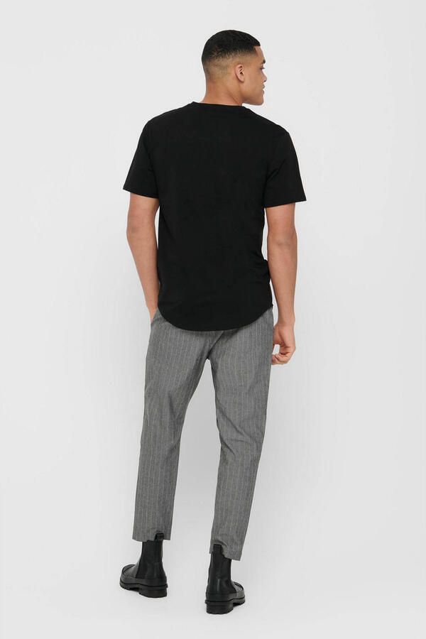 ONLY & SONS Shirt met ronde hals ONSMATT LONGY SS TEE NOOS