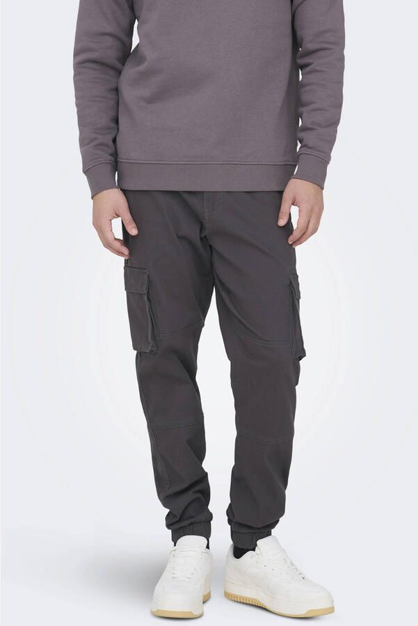 Only & Sons Cargobroek met elastische pijpboorden model 'CANS STAGE' - Foto 4