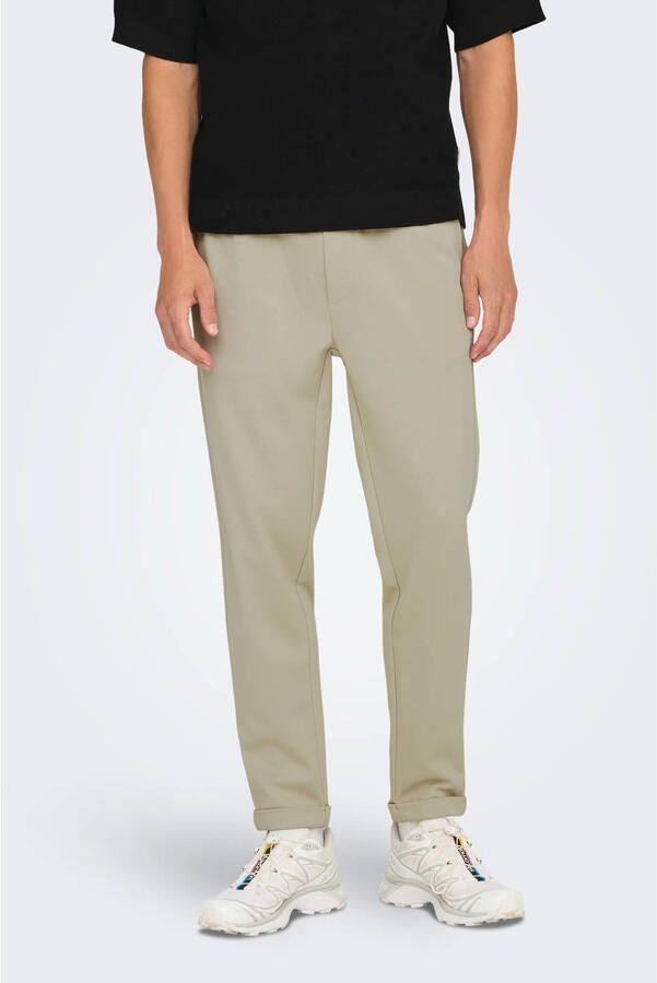 Only & Sons Linus Lange broek Beige Heren