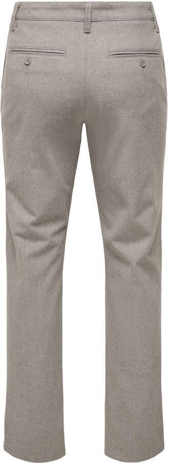 ONLY & SONS tapered gemêleerde chino taupe - Foto 2