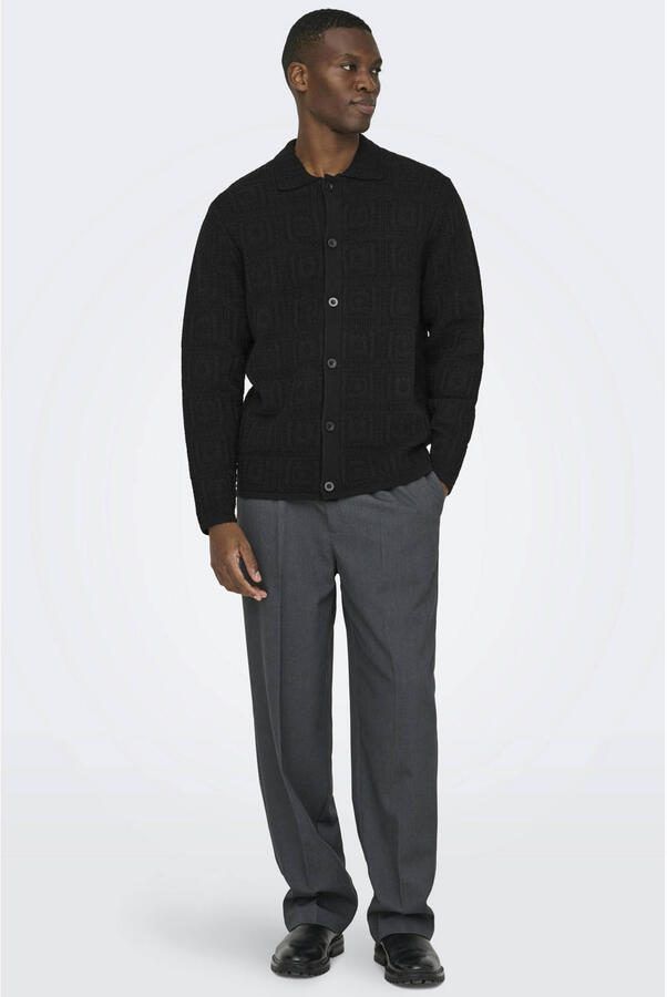 ONLY & SONS vest gebreid zwart - Foto 2