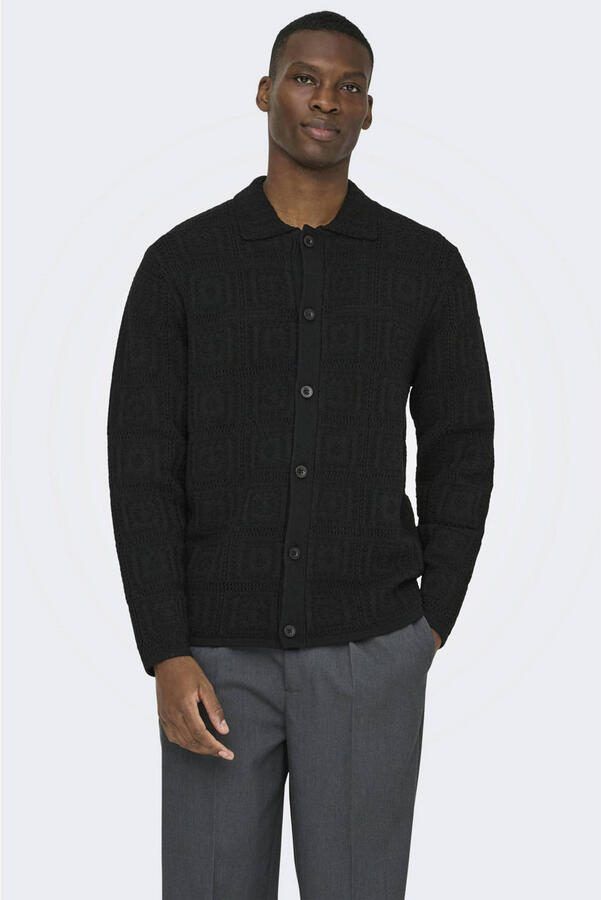 ONLY & SONS vest gebreid zwart - Foto 2